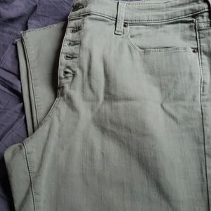 Sage green skinny jeans